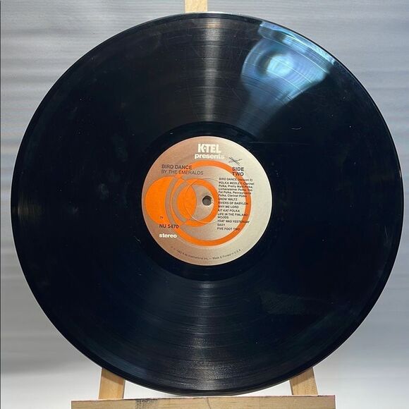 Black and Yellow Bird Dance Vinyl Record - Picture 3 of 6